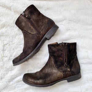 Earthies Earth Sintra Leather Moto Boot - 6.5